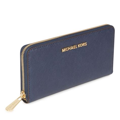 navy blue michael kors wallet